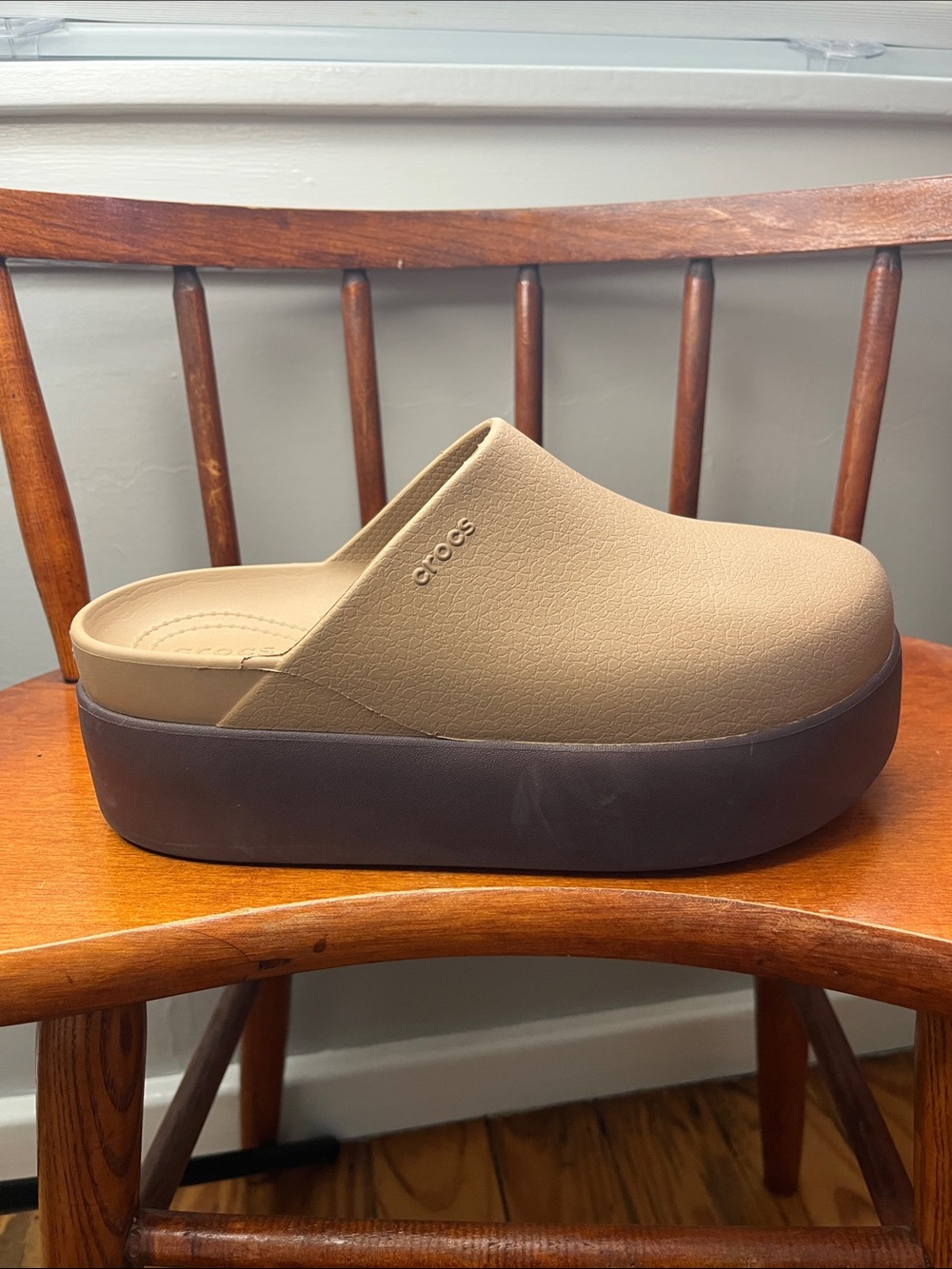 Crocs Dylan Platform Clog Sepia Brown Women’s Size 9 Chunky Slip On Sandals EUC - Picture 9 of 11